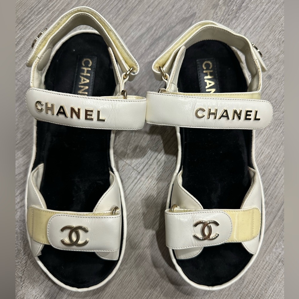 Chanel platform sandals size 38